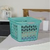 1.5 Bushel Square Plastic Woofmeets Laundry Basket, Adult, Teal - 2 of 4