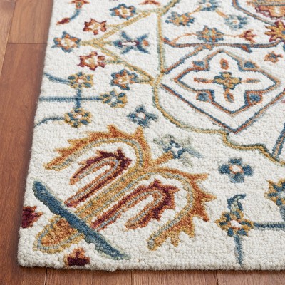 Ivory and Grey Hand-Tufted Wool Runner Rug, 2'3" x 8'