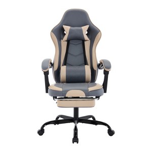 Racxily Gaming Chair with Footrest & Massage, Ergonomic Computer Chair for Adults, 300LB Capacity - 1 of 4