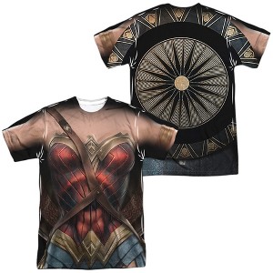 Men's Wonder Woman Movie Wonder Uniform (Front Back Print) Short Sleeve Costume T-Shirt - 1 of 4