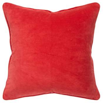 20"x20" Oversize Poly-Filled Solid Square Throw Pillow Red - Connie Post