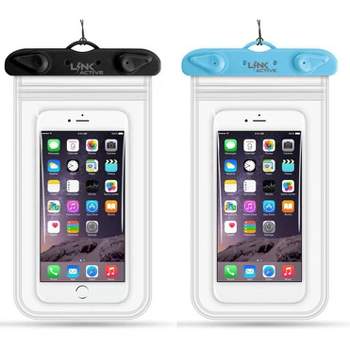 Link Waterproof Cell Phone Bag Up to 10.5" Underwater Dry Bag  IPX8  - 2 Pack