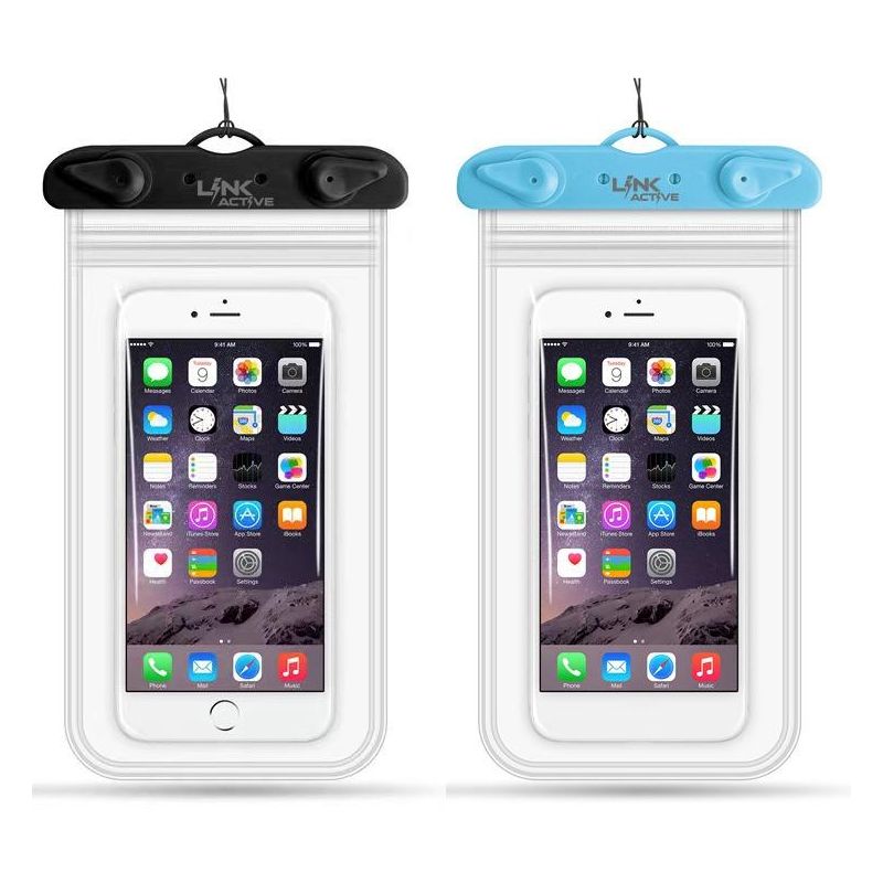 Link Waterproof Cell Phone Bag Up to 10.5" Underwater Dry Bag  IPX8  - 2 Pack, 1 of 7