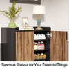 Lirago Brown 5-Tier Shoe Cabinet E1 MDF Metal Frame 29.52x13.78x41.34 Holds 20 Pairs Shoes Storage Organizer - 4 of 4