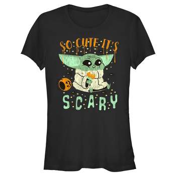 Juniors Womens Star Wars: The Mandalorian Halloween So Cute It’s Scary T-Shirt