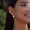 Women Earrings Gold Huggie Hoop Dangle Drop 14K Gold Plated Small Simple Hypoallergenic Everyday Jewelry - 2 of 4