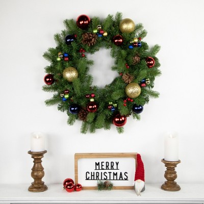 Multicolor Shatterproof Plastic Holiday Ball Ornament Pick