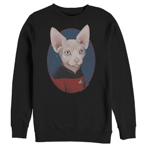 Men's Star Trek: The Next Generation Captain Jean Luc Picard Cat Sweatshirt - 1 of 4