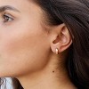 Small Thick Gold Chunky Hoop Earrings Lightweight Huggie Hoops For Women - 3 of 4