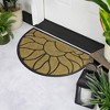 Northlight Brown and Black Sunflower Half Round Doormat 29 x 17 - 2 of 3