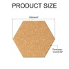Unique Bargains Thickened Cork Self-Adhesive Coasters for Tableware - 2 of 4