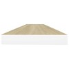 vidaXL Floating Wall Shelf Oak and White 47.2"x9.3"x1.5" MDF - 4 of 4