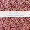 Wrapables Wild Flower Satin Brocade Decorative Paper (1 Roll, 2 Sheets), Gold/Burgundy - 2 of 4