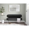 TiramisuBest Gray Acacia Wood Dining Bench, 60" Industrial Entryway Bench with Metal Legs, Rustic Farmhouse Table Seating, Water Resistant - 2 of 4