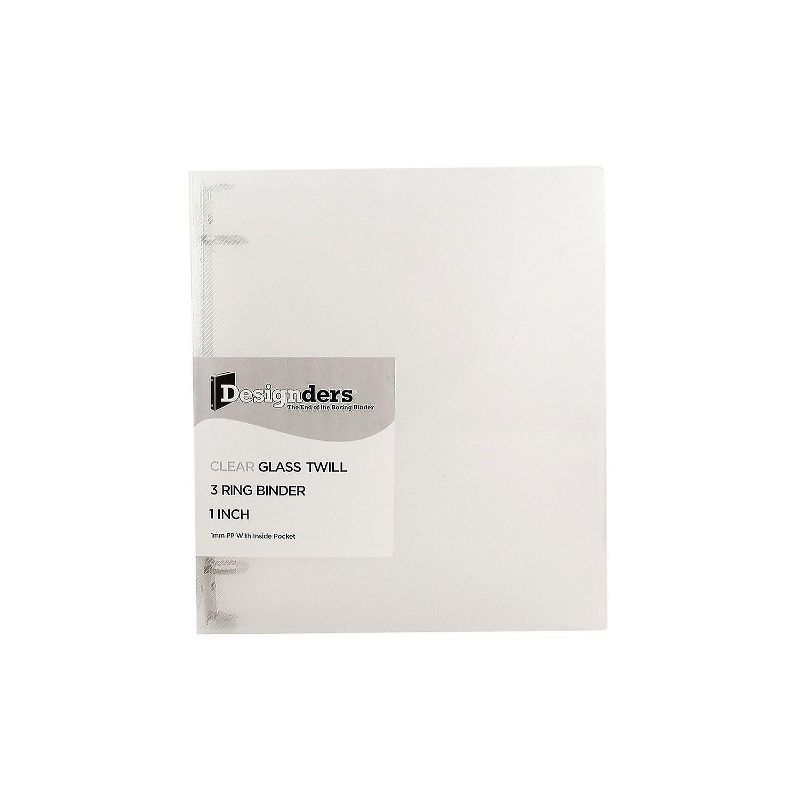 JAM Paper Plastic 1" 3-Ring Binder Clear 751T1CL, 3 of 7