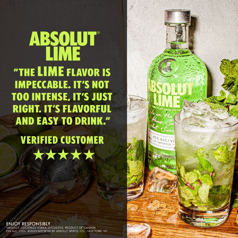 Absolut Lime Vodka - 750ml Bottle, 5 of 8