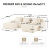 114" Modern U-Shaped Modular Sectional Sofa for Living Room, Flannelette Fabric 3-Seater Couch with Deep Seat, Boneless Design, No Assembly - 4 of 4