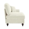 Vynxaria Modern Chenille Sofa Beige, W/1 Pillow, Detachable Ruffle Skirts (2 Styles), Multi-Module Configurable (L-Shaped/Chaise) - 3 of 4