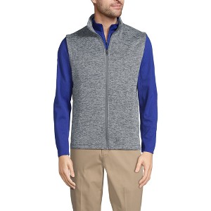Lands' End School Uniform Men's Sweater Fleece Vest - 1 of 4