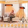 Outdoor 1500W Patio Heater, Electric Outdoor Heater with 24H Timer, IP65 Waterproof, Wall Mounted/Ceiling/Tripod - 2 of 4