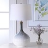 Uttermost Eichler Mid-Century Table Lamp – Ombre Fluted Ceramic Base, Brushed Nickel, 28" Height - 2 of 4