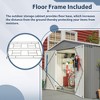 Gulches 10X8 FT Outdoor Tool Storage Shed with Metal Foundation & Lockable Doors,  All Weather Metal Sheds for Garden, Patio, Backyard, Lawn, Gray - 4 of 4