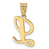 Black Bow Jewelry 14k Yellow Gold, Mimi Collection, Small Script Initial L Pendant - 3 of 4
