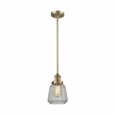 Chatham - 1 Light Stem Hung Mini Pendant In Art Deco Style-8 Inches Tall and 7 Inches Wide