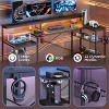 Bestier Gaming Desk 71.5 inch LED Computer Desk L Shaped Corner GamerTable with Power Outlet for Bedroom Black - 2 of 4
