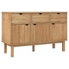 vidaXL Sideboard OTTA 44.9 in.x16.9 in.x28.9 in. Solid Wood Pine - 2 of 4