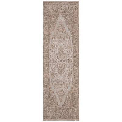 2'4"x8' Loomed Medallion Runner Rug Gray - Safavieh