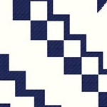blue, white square patchwork
