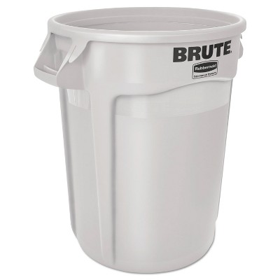 Rubbermaid Commercial Round Brute Container Plastic 10 gal White 2610WHI