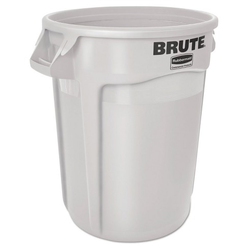 Rubbermaid Commercial Round Brute Container Plastic 10 gal Gray 2610GRA 