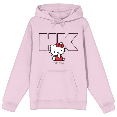 Hello Kitty Hk Long Sleeve Cradle Pink Adult Hooded Sweatshirt : Target