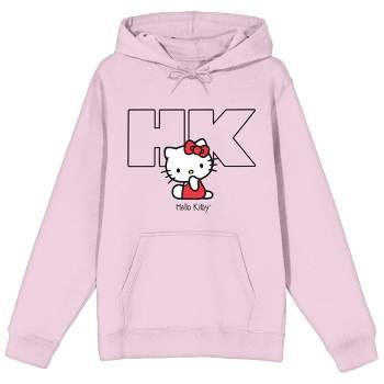 Hello Kitty HK Long Sleeve Cradle Pink Adult Hooded Sweatshirt