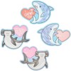 Pipilo Press 36 Pack Shark Valentine's Cards with Envelope, 6 Heart Designs & 9 Sheets Stickers, 3.5 x 6 In, Kids Blank Notecards - 3 of 4