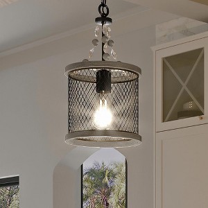 Urban Ambiance Luxury Provincial Pendant Light,  15.625"H x 8.5"W,  Olde Bronze Finish, UHP3381 - 1 of 4