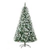 HOMCOM 6' Unlit Snow-Dusted Full Fir Artificial Christmas Tree with Realistic Branches, 61 Pine Cones and 800 Tips - image 4 of 4