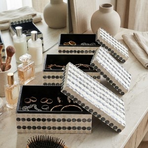 Decorative Boxes for Home Decor with Dots Pattern - Jewelry, Storage ...