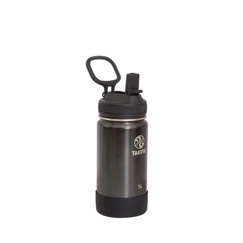 Takeya Actives 24 oz. Midnight Insulated Stainless Steel Water Bottle with Spout Lid, Black