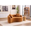 Dolonm S-Curved Chenille Sectional Sofa - Dual-Depth (21.3" & 26.8"), No Assembly, Compact for Small Spaces, Yin-Yang Design, Includes Pillows - 3 of 4