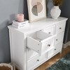 NicBex Farmhouse Drawer Dresser,Modern Tall/Double Dressers with Round Handles,Chest of Drawers for Bedroom,Living Room,Dining Room,Hallway - 3 of 4