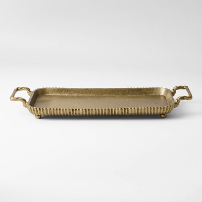 Brass Footed Tray with Handles - Threshold™ designed with Studio McGee