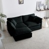 76.7" Chenille Modular L-Shaped Sectional Sofa with Double-layer Cushion and Ottoman for Small Living Room - 2 of 4
