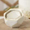 Kate Aspen Geometric Ceramic Planter - Small & Medium (Set of 4) | 23243NA - 3 of 4