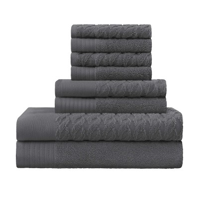 Premium Cotton Herringbone Medium Weight Bathroom Towel Set by Blue Nile Mills