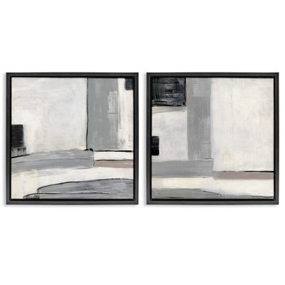 Stupell Industries Industrial Abstract Grey Geometric, 18" x 18"