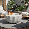 35" Outdoor Round Coffee Table Modern Stylish Design Waterproof &  No Assembly Required Outdoor Coffee Table for Patio, Garden - 2 of 4