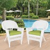 HomeStock Zen Zone Chair Set of 2, Durable Resin Wicker, Weather-Resistant with Cushions - 2 of 4